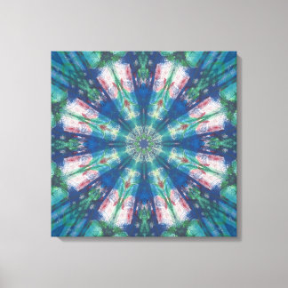Blue/Green Mandala Canvas Print