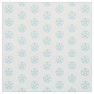 Blue Green Marble Pentagram Fabric