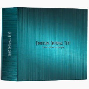 Blue-Green Metallic Look Pattern Binder Customized