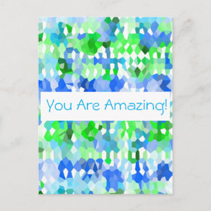 Blue Green Mosaics Postcard