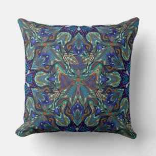 Blue/Green Multi Colour Pillow "Be The Light"