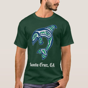 Blue Green Native American Cruz Santa CA Orca Kill T-Shirt