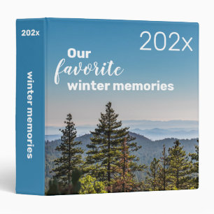 Blue & Green Nature Mountainscape Forest Photo Binder
