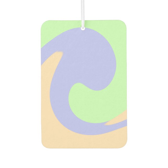 Blue green ombre fluid marble boho bold pattern  air freshener (Front)