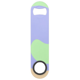 Blue green ombre fluid marble boho bold pattern bar key