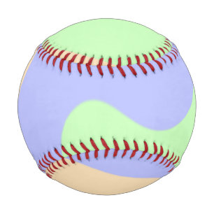 Blue green ombre fluid marble boho bold pattern  baseball
