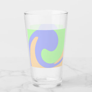 Blue green ombre fluid marble boho bold pattern glass