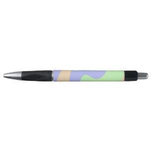Blue green ombre fluid marble boho bold pattern  pen