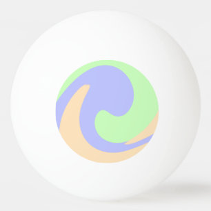 Blue green ombre fluid marble boho bold pattern ping pong ball