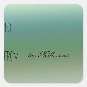 Blue Green Ombre Gift Tag