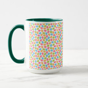 BLUE GREEN ORANGE PINK EASTER EGGS MUG