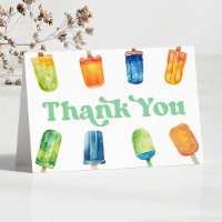 Blue Green Orange Retro Popsicle Birthday Party