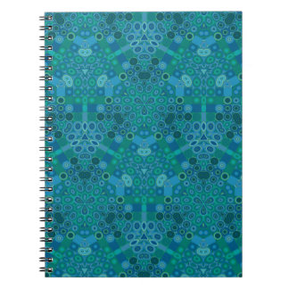 Blue Green Pattern Notebook