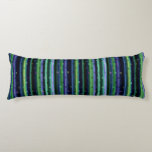Blue, green, purple geometric with stripes body pillow<br><div class="desc">Blue,  green,  purple geometric with stripes</div>