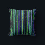 Blue, green, purple geometric with stripes throw pillow<br><div class="desc">Blue,  green,  purple geometric with stripes</div>