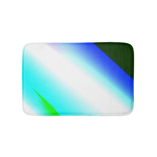 Blue green rainbow abstract texture pattern art  t bath mat (Front)