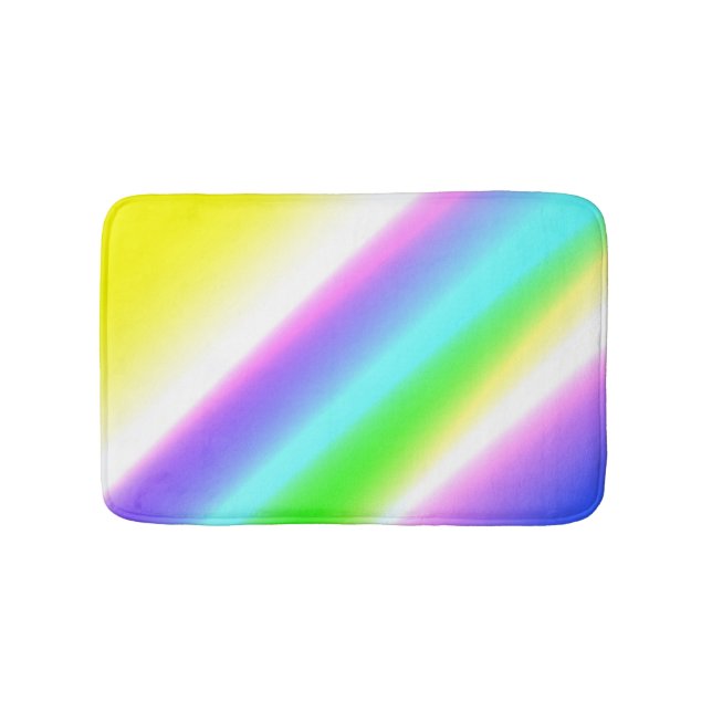 Blue green rainbow abstract texture pattern art  t bath mat (Front)