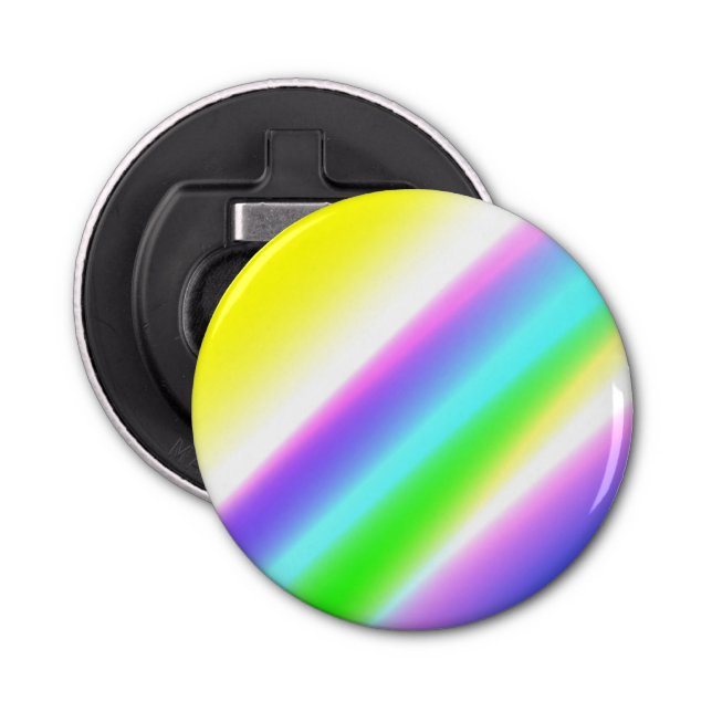 Blue green rainbow abstract texture pattern art  t bottle opener (Front)