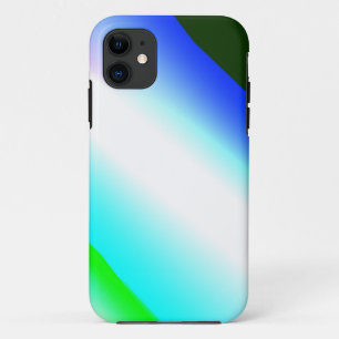 Blue green rainbow abstract texture pattern art t iPhone 11 case