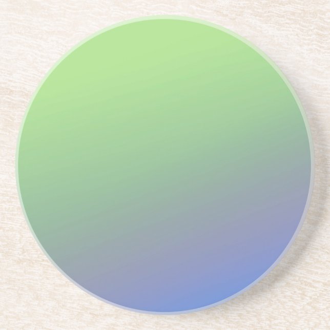 Blue green rainbow abstract texture pattern art  t coaster (Front)