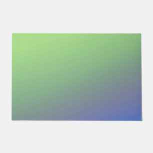 Blue green rainbow abstract texture pattern art  t doormat