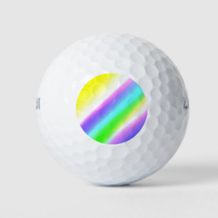 Blue green rainbow abstract texture pattern art  t golf balls