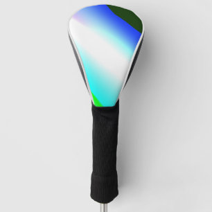 Blue green rainbow abstract texture pattern art t golf head cover