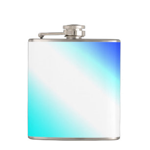 Blue green rainbow abstract texture pattern art t hip flask