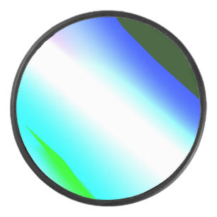Blue green rainbow abstract texture pattern art t hockey puck