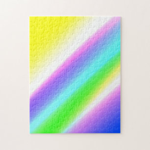 Blue green rainbow abstract texture pattern art t jigsaw puzzle