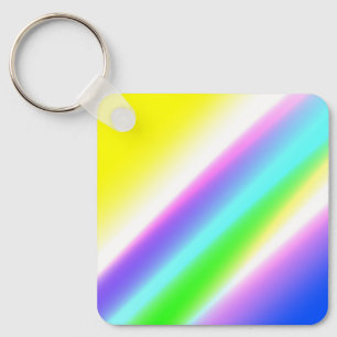 Blue green rainbow abstract texture pattern art t keychain