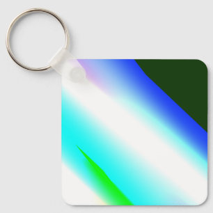 Blue green rainbow abstract texture pattern art  t keychain
