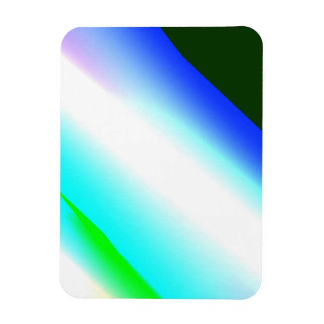 Blue green rainbow abstract texture pattern art  t magnet (Vertical)