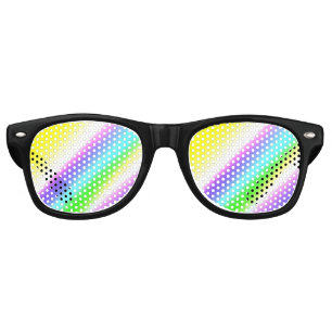 Blue green rainbow abstract texture pattern art t retro sunglasses