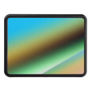 Blue green rainbow abstract texture pattern art  t trailer hitch cover
