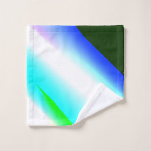 Blue green rainbow abstract texture pattern art  t wash cloth