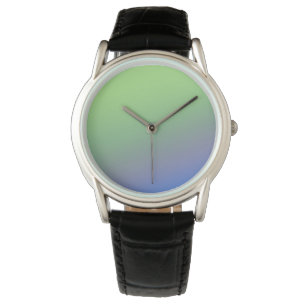 Blue green rainbow abstract texture pattern art  t watch