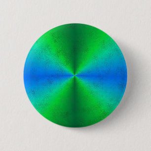Blue green rainbow in Elephant Skin leather optics 2 Inch Round Button