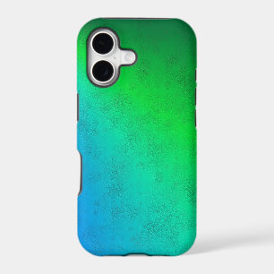 Blue Green Rainbow in Elephant Skin Leather Optik