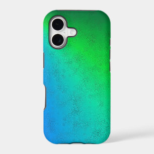 Blue Green Rainbow in Elephant Skin Leather Optik