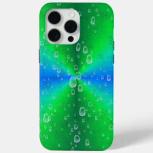 Blue Green Rainbow in Elephant Skin Leather Optik iPhone 15 Pro Max Case