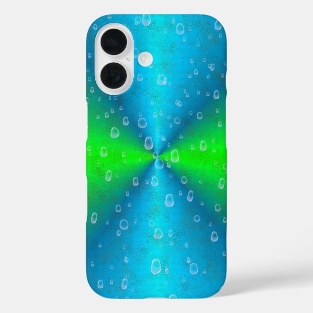 Blue Green Rainbow in Elephant Skin Leather Optik Case-Mate iPhone Case (Back)