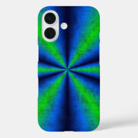 Blue Green Rainbow in Elephant Skin Leather Optik