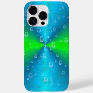 Blue Green Rainbow in Elephant Skin Leather Optik Case-Mate iPhone 14 Pro Max Case