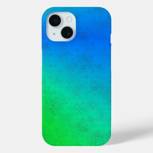 Blue Green Rainbow in Elephant Skin Leather Optik Case-Mate iPhone Case (Back)