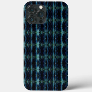 Blue Green Rainbow Stars , Artdeco Pattern iPhone 13 Pro Max Case