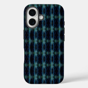 Blue Green Rainbow Stars , Artdeco Pattern iPhone 16 Case
