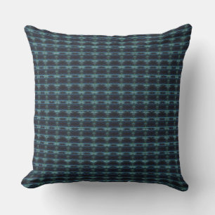 Blue Green Rainbow Stars , Artdeco Pattern Outdoor Pillow