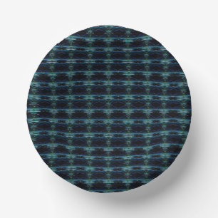 Blue Green Rainbow Stars , Artdeco Pattern Paper Plate