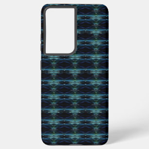 Blue Green Rainbow Stars , Artdeco Pattern Samsung Galaxy Case